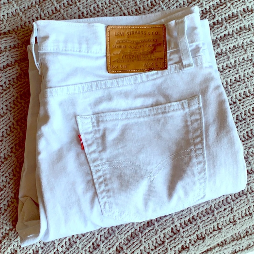 Levi’s 511 white jeans